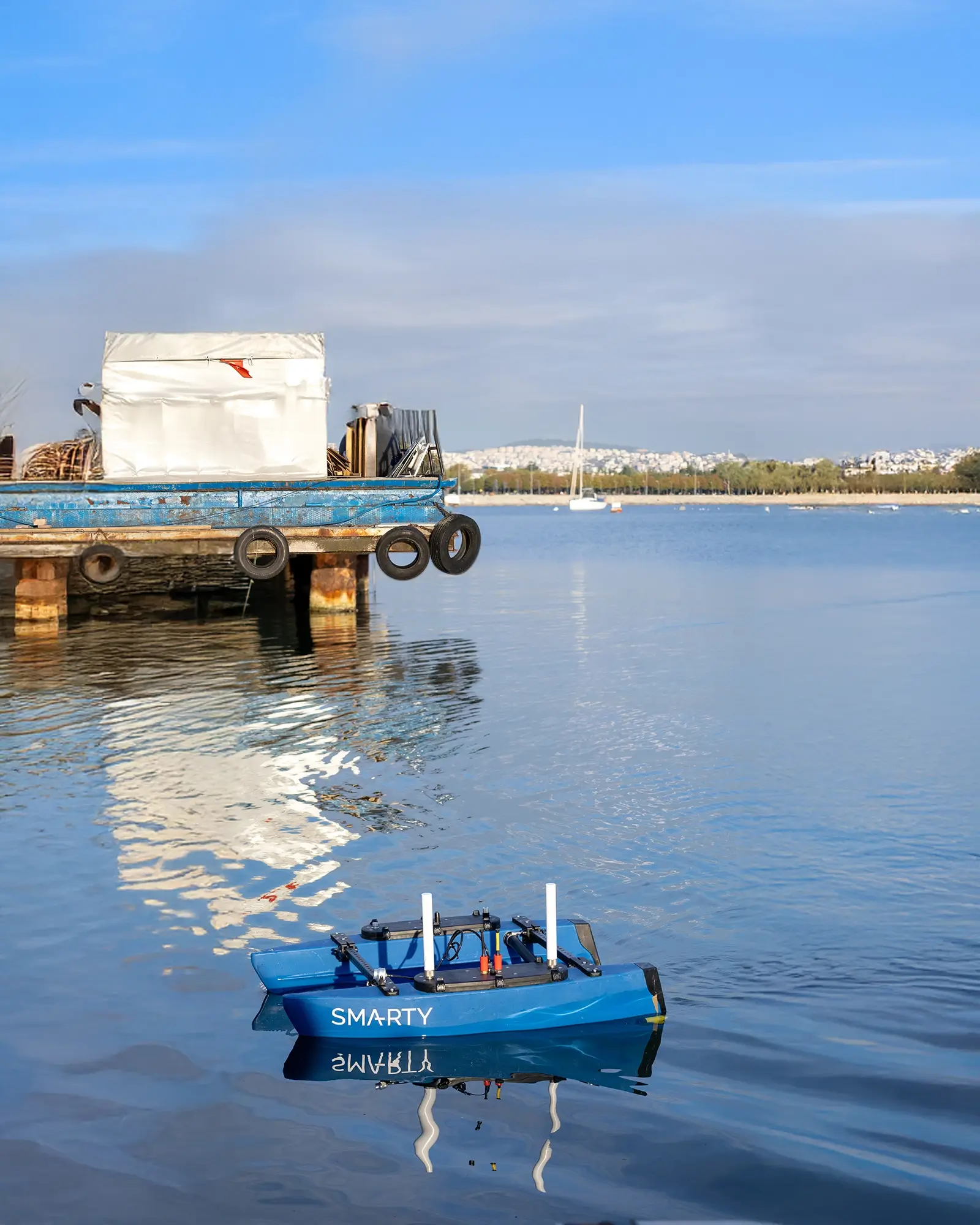SMA-RTY autonomous surface vehicle used for environmental and security monitoring