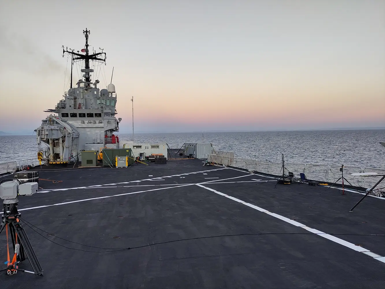 SMA-RTY private 5G antenna installation during OPEX TASK 2-25 naval trials